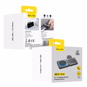 Blavec Induktiivinen laturi BQI-04 Qi 15W magneettinen Magsafe 3-in-1 UniCharge (BQI04-QIMB) musta