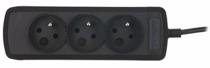 Activejet COMBO IEC 3G – 3-pistorasiainen jatkojohto, 1.5 m johto, IEC-tulo (5901443018506)