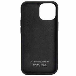 Audi Carbon Fiber Stripe Suojakuori iPhone 13 Pro / 13 6.1 musta/musta kova kuori AUS-TPUPCIP13P-R8/D1-BK