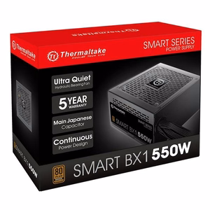 Thermaltake Smart BX1 -virtalähde, 550 W, 24-pin ATX, musta