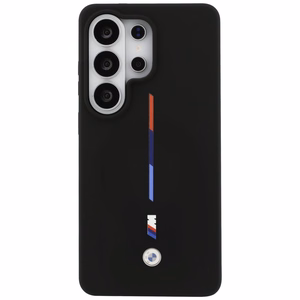 BMW M Silicone Tricolor Line MagSafe -suojakuori Samsung Galaxy S26 Ultralle, musta