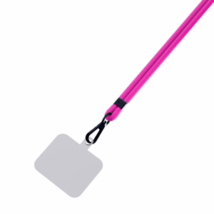 3mk EasyClip puhelimen kaulahihna, vaaleanpunainen (mustat osat)
