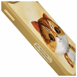 Nimmy Big Eyed Pet 2.0 Kissa Suojakuori iPhone 15 Pro Max:lle - vihreä