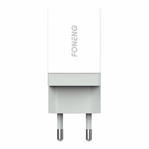 Charger Foneng K210 2.1A USB-A + USB-A to MicroUSB cable 1.0m white