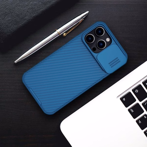Nillkin CamShield Pro Case iPhone 14 Pro Max panssaroitu kansi kameran suojus sininen