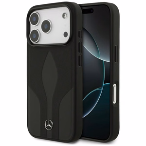 Mercedes Leather The Move MagSafe Suojakuori iPhone 17 Pro:lle - Musta