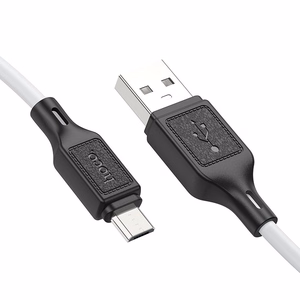 Kaapeli USB A - Micro USB Hoco 2,4A 1 m X90 valkoinen
