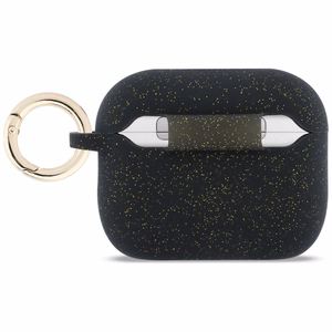 Guess Silikoninen Glitter Ring Suojakuori AirPods Pro 3:lle - Musta