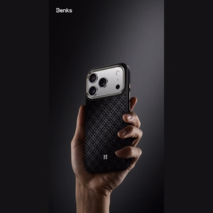 Musta Benks Magnetic Armor Pro Armor Grid 600D kevlar- ja metallikehyksinen suojakuori (C.K.FL.AP.BK.B072) malleihin iPhone 18 Pro / iPhone 17 Pro Camera Control -painikkeella