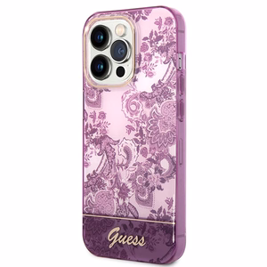 Guess Porcelain Collection Suojakuori iPhone 14 Pro Max:lle - fuksia