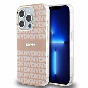 DKNY IML Mono ja Raita MagSafe Suojakuori iPhone 13 Pro Max:lle - vaaleanpunainen