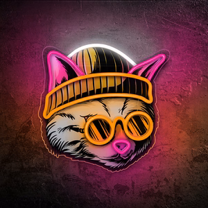 Neon ART LED CAT DREAMER moniväri FLA04 Forever Light
