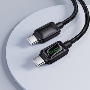 Hoco U146 Kaapeli LCD-näytöllä USB-C – USB-C 3A 60W 1.2m musta