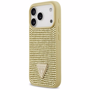 Guess Rhinestone Triangle Logo suojakuori iPhone 17 Pro - kulta