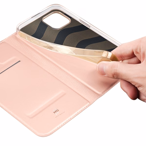 Dux Ducis Skin Pro -lompakkokuori iPhone 15 Plus:lle - vaaleanpunainen