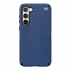 Speck Presidio2 Grip case for Samsung Galaxy S23+, with non-slip grip, Coastal Blue / Black