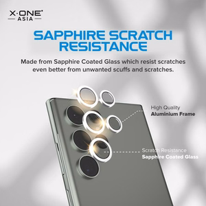 X-ONE Sapphire Camera Armor - Samsung Galaxy S23/S23 Plus:lle - hopeinen