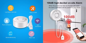 TUYA Wireless Water Leakage Alarm, Wi-Fi