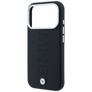 BMW Sign Deboss Quilted Metal Logo MagSafe suojakuori mallille iPhone 18 Pro Max – tummanharmaa
