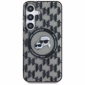 Karl Lagerfeld HC Magneettinen IML Metal Monogram KC Heads Suojakuori Samsung Galaxy S25 Musta
