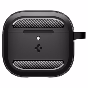 Spigen Rugged Armor Suojakuori AirPods 4:lle - Musta