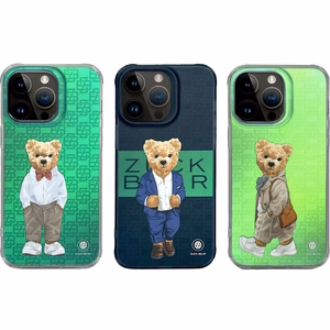 Zuck Bear French Riviera Chic iPhone 15 Pro Max Suojakuori Saint Tropez Shimmer