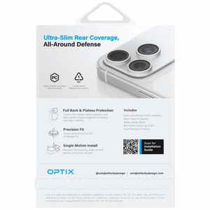 Uniq Optix Aeroshield+ kameramoduulin suoja iPhone 17 Pro Max:lle