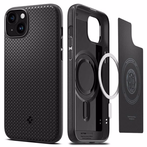Spigen Mag Armor MagSafe yhteensopiva Suojakuori iPhone 15 Plus:lle - matta musta