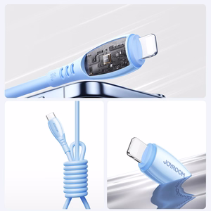 Joyroom S-A59 Vibrant Series 30W USB-C - Lightning Kaapeli 1,2m - sininen