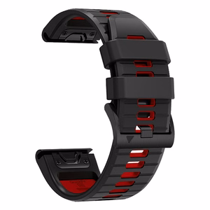 Tech-Protect IconBand Pro Strap for Garmin Fenix 3 / 5X / 3HR / 5X Plus / 6X / 6X Pro / 7X - Black/Red