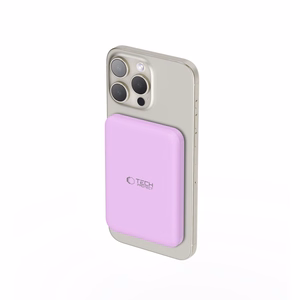 Tech-Protect LifeMag MagSafe PB10 5000mAh Power Bank - vaaleanpunainen
