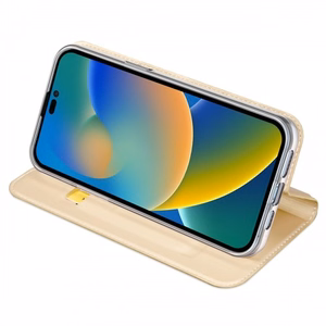 Dux Ducis Skin Pro Suojakuori Xiaomi 13:lle läppäkotelo korttiLompakko kultainen jalusta