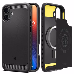 Spigen Rugged Armor Mag MagSafe Suojakuori iPhone 16 6,1 mattamusta