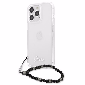 Guess GUHCP13XKPSBK iPhone 13 Pro Max 6.7" läpinäkyvä kovakotelo Musta Pearl