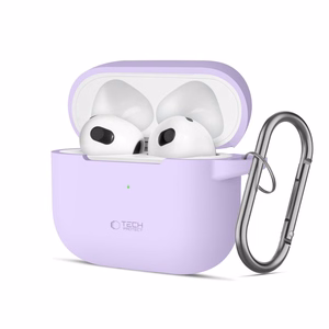 Tech-Protect Silikoninen Hook Suojakuori Apple AirPods 3:lle - violetti