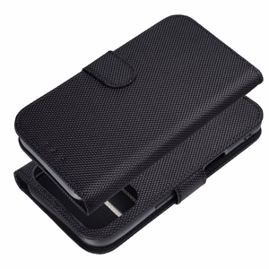 Flip case for iPhone 17 PRO MAX / 18 PRO MAX 4Card RFID anti-theft tech fabric black