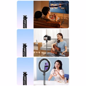 Selfie stick Ugreen LP586 telescopic tripod with Bluetooth remote control 1.5m - black