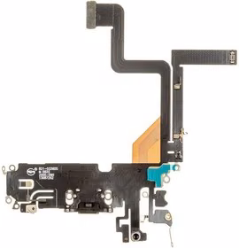 Joustava kaapeli iPhone 14 Pro latausliitäntä mikrofonilla Space Black alkuperäinen (käytetty Grade A)