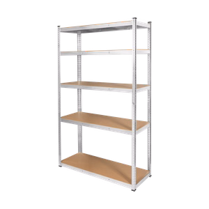 Rebel metallinen varastohylly, 205 x 120 x 45, hopeanvärinen