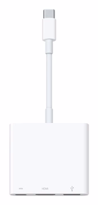 Apple USB-C Digital AV Multiport Adapter – USB-C-moniporttisovitin HDMI- ja USB-A-liitännällä, valkoinen (MW5M3ZM/A)