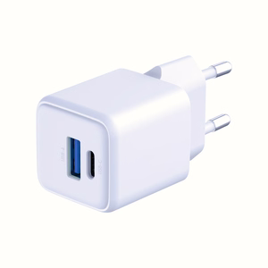Valkoinen 3mk Hyper GaN -seinälaturi, 20 W, QC4+/PD/PPS, USB 1A1C, EU