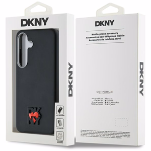 DKNY Nahkainen Heart of NY Suojakuori Samsung Galaxy S25:lle - musta
