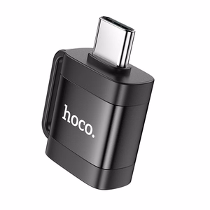 Hoco UA31C - OTG-sovitin USB-C - USB-A 3A (musta)