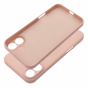 Silikoninen Mag Cover iPhone 16 PLUS:lle yhteensopiva MagSafen kanssa vaaleanpunainen
