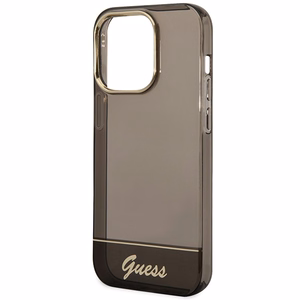 Guess GUHCP14LHGCOK iPhone 14 Pro 6.1 "musta / musta kovakotelo läpikuultava