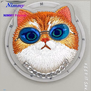 Nimmy Glasses Cool Cat MagSafe Suojakuori iPhone 16:lle - harmaa