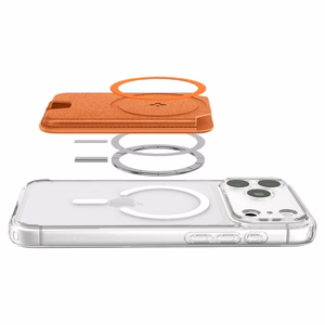 Spigen Valentinus MagFit+ MagSafe-magneettikorttikotelo puhelimelle – oranssi