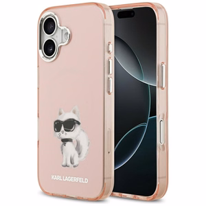 Karl Lagerfeld IML Aquarelle Choupette & Logo MagSafe -suojakuori iPhone 17 - pinkki