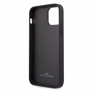 BMW Nahkainen rei'itetty kotelo iPhone 12 Pro Max - musta