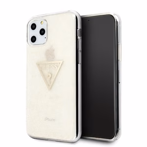 Guess GUHCN58SGTLGO iPhone 11 Pro kultainen / kultainen kova kotelo Glitter Triangle